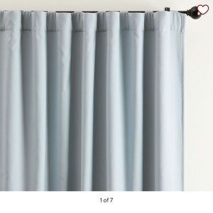 2 Pottery Barn Broadway Blackout Curtains Chambray Blue 50x84 SKU #493128